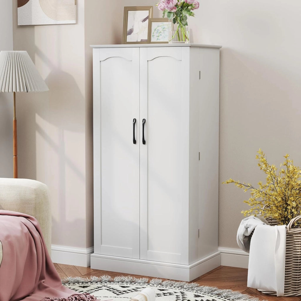 Mobile Cucina Dispensa con 2 Ante, Armadio Cucina Dispensa con 16 Ripiani Regolabili, Dispositivo Antiribaltamento, Mobile Cucina per Sala da Pranzo, Soggiorno, 60 x 40 x 120 cm, 2 Colori