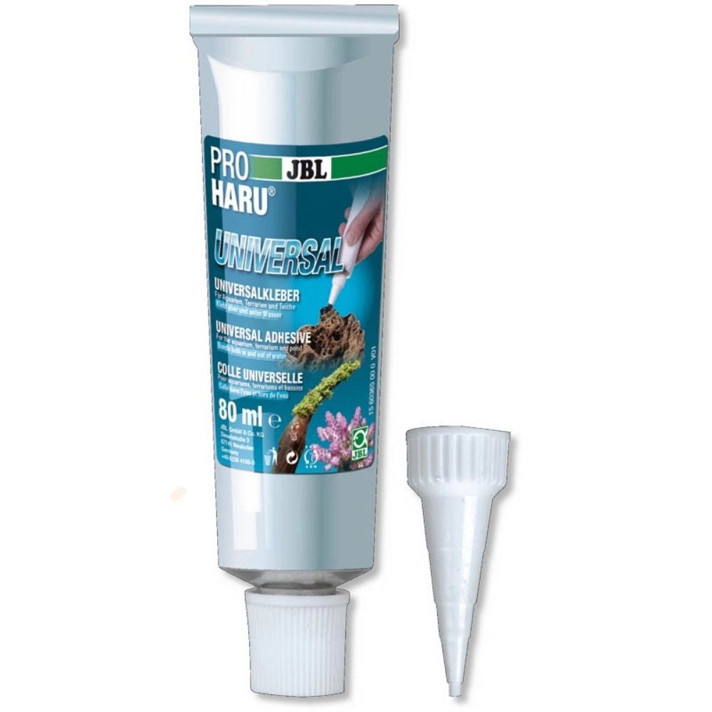 JBL Pro Haru Universal 80ml - Collante Universale Per Impermeabilizzare, Incollare E Fissare Vetri E Decorazioni