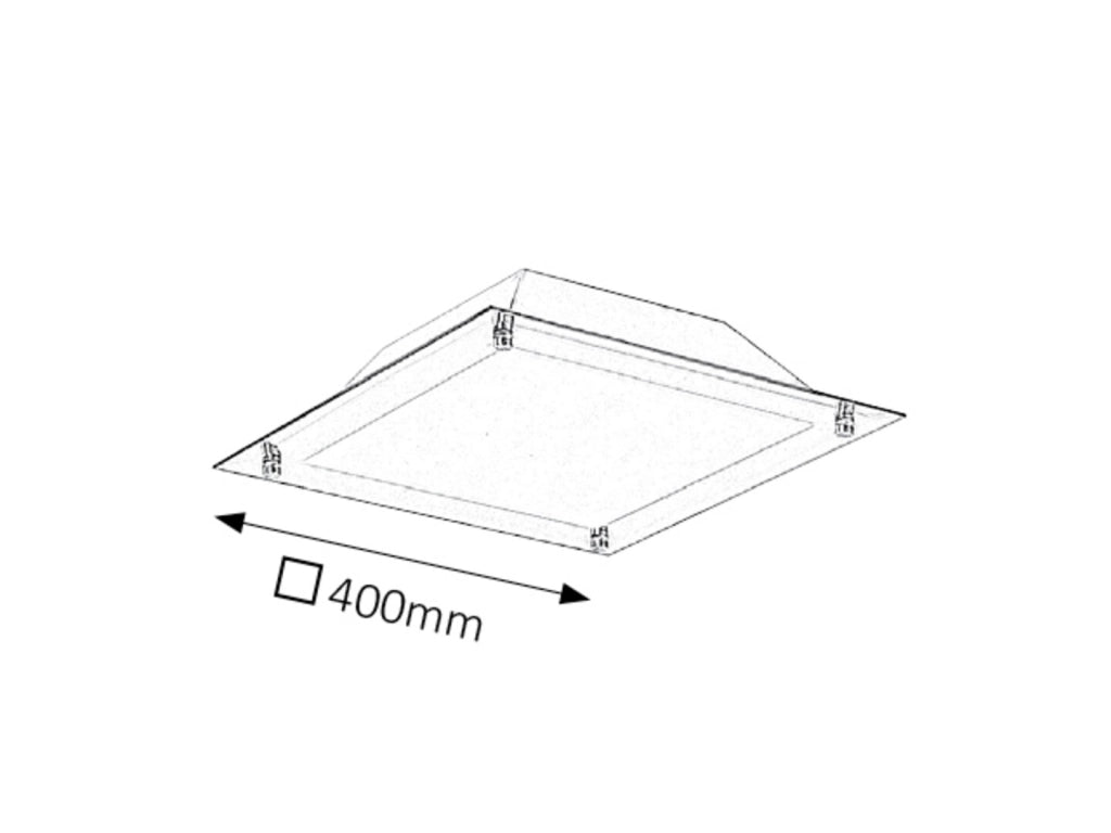 Plafoniera LED quadrata 40cm oro vetro 18W Rabalux