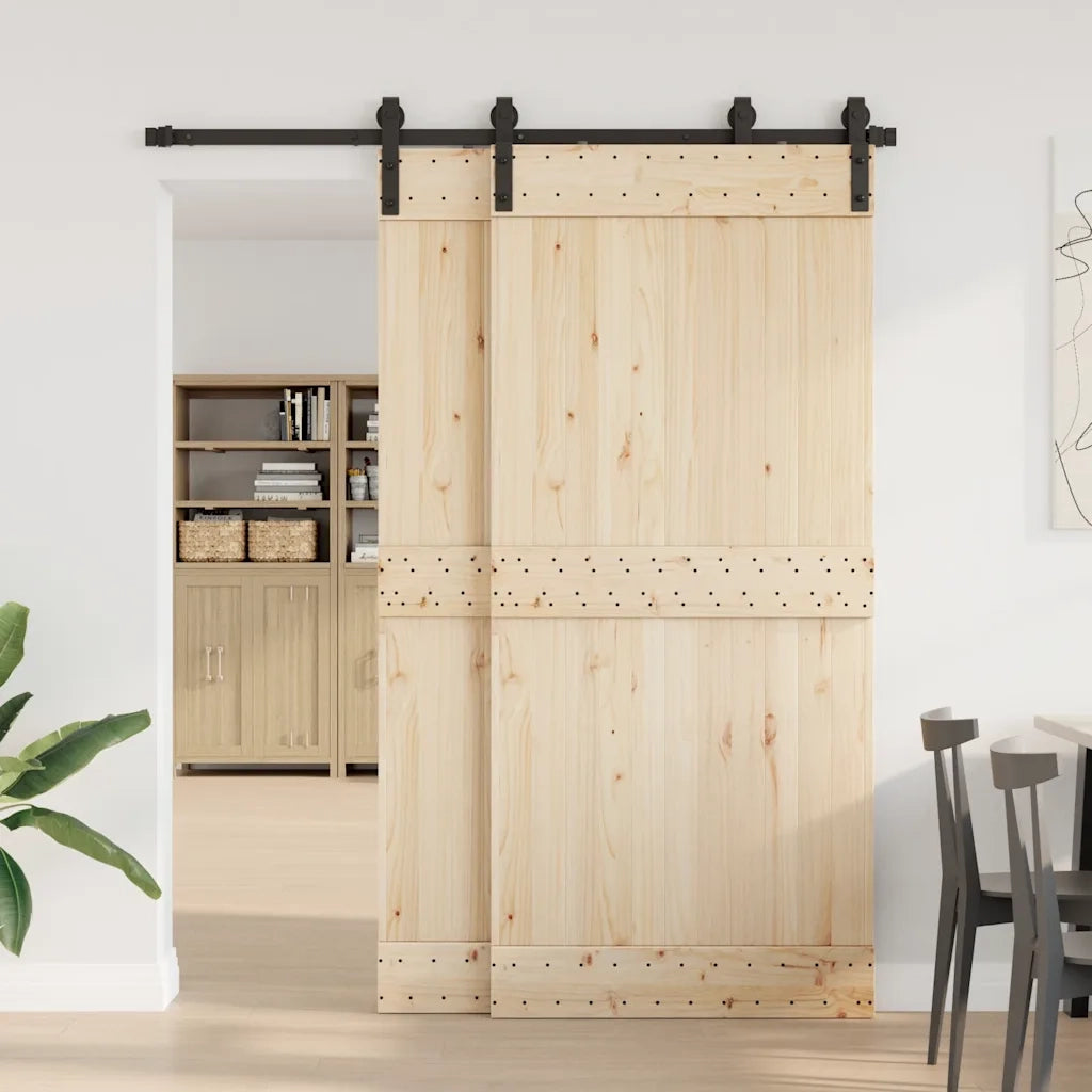 Kit di Binari per Porte Scorrevoli 183 cm Acciaio Nero CFW4147336
