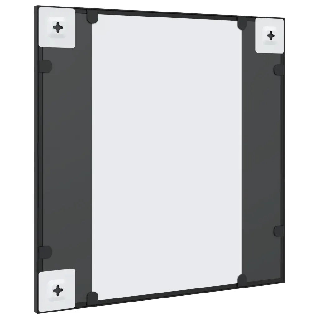 Specchio da Parete Nero 50x50 cm Quadrato in Ferro 358634