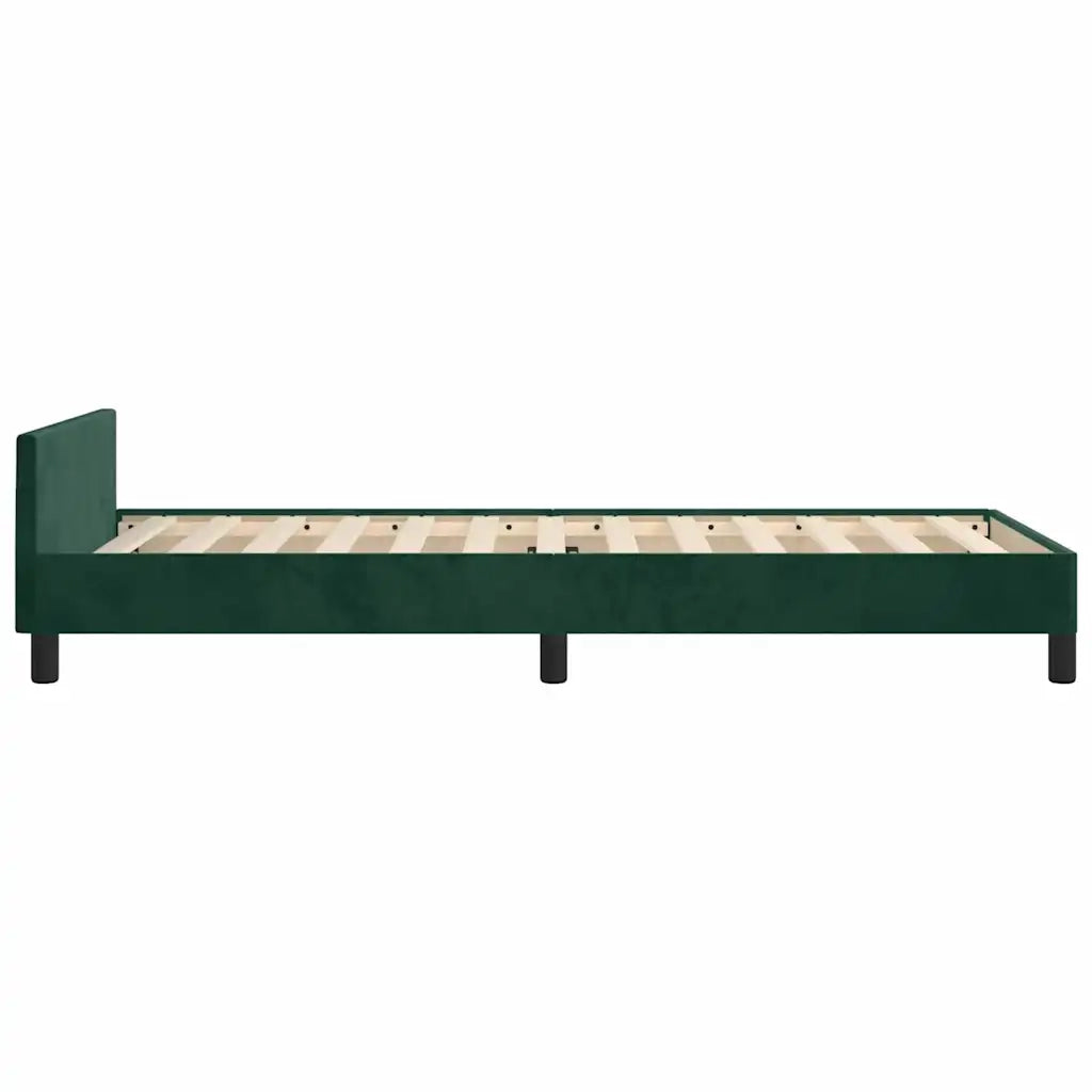 Giroletto con Testiera Verde Scuro 90x190 cm in Velluto cod mxl 60852