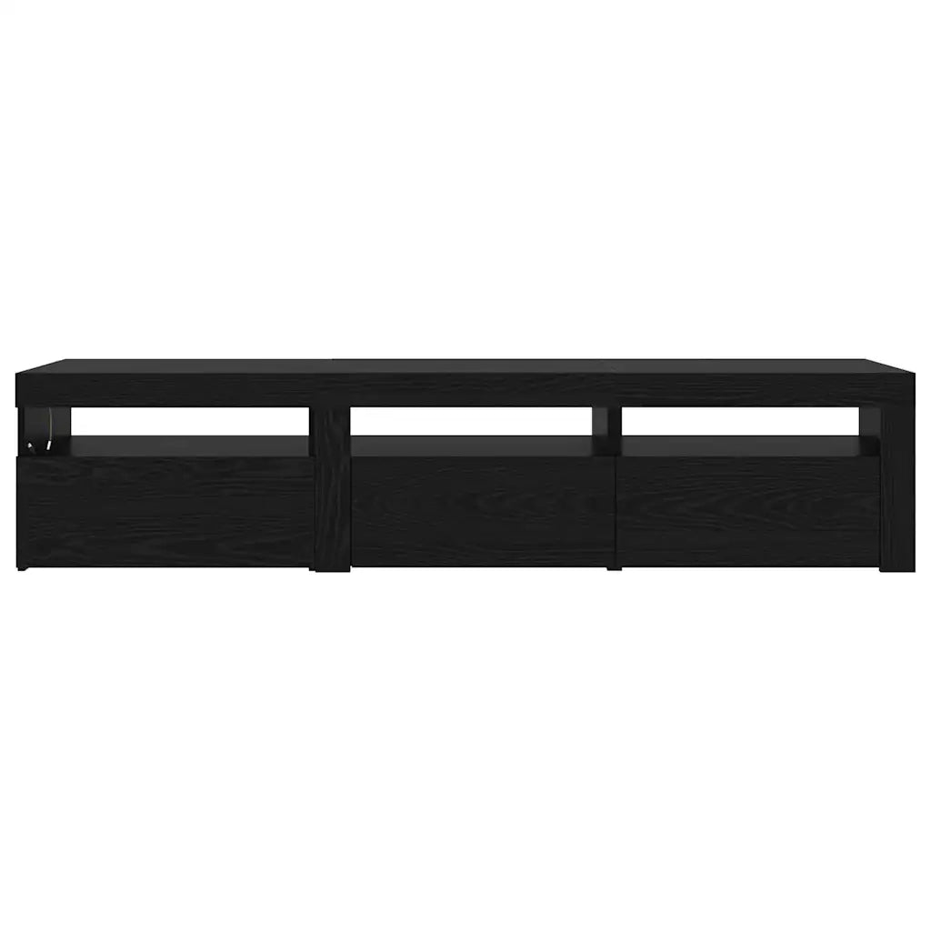 Mobile TV 2 pcs Rovere Nero 180 x 35 x 40 cm Legno multistrato 3332505
