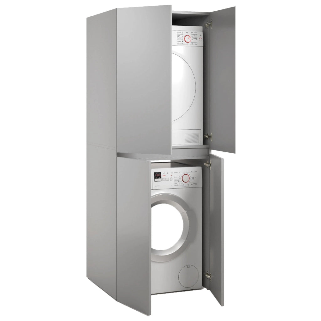 Flagler, Armadio Multiuso Grande un Ripiano Made in Italy, 70x195h cm Grigio