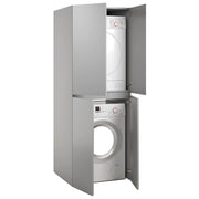 Flagler, Armadio Multiuso Grande un Ripiano Made in Italy, 70x195h cm Grigio