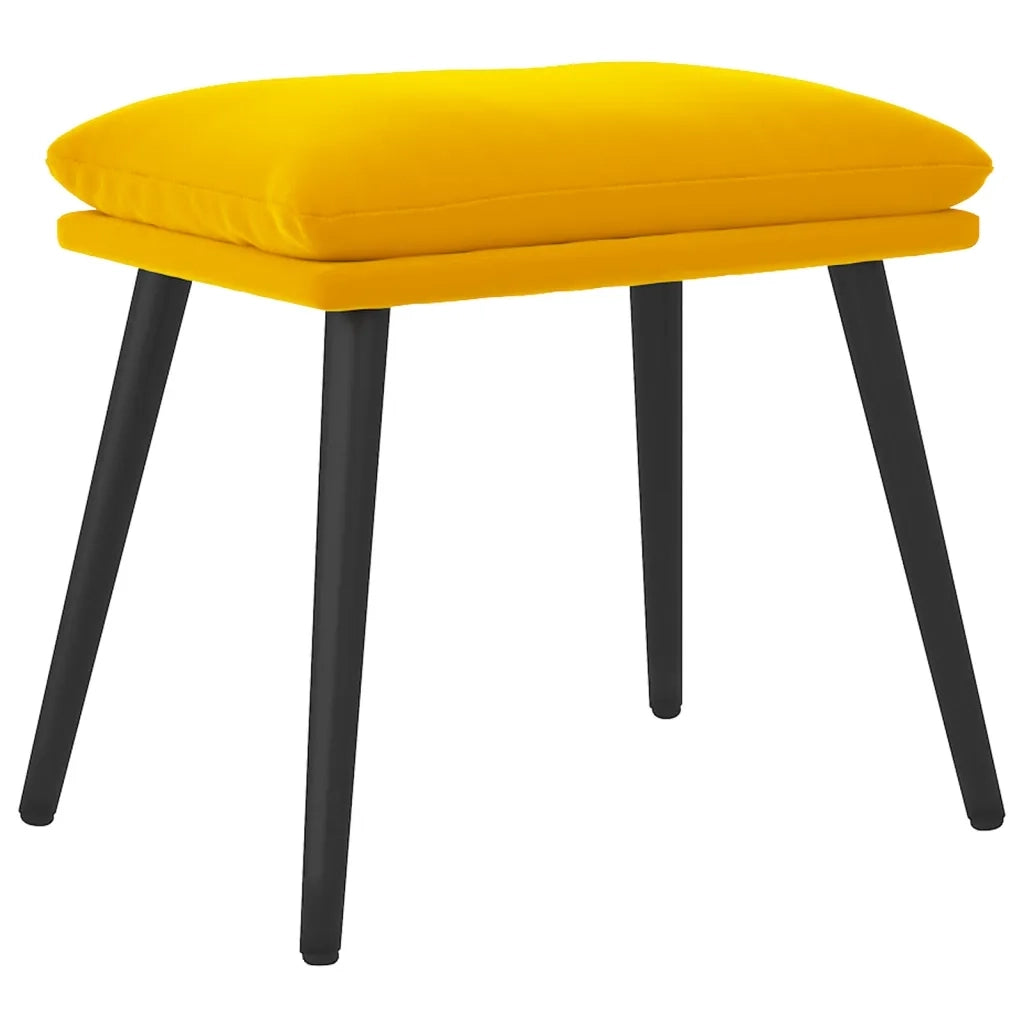 Poggiapiedi Giallo Senape 45x29,5x35 cm in Velluto 341511