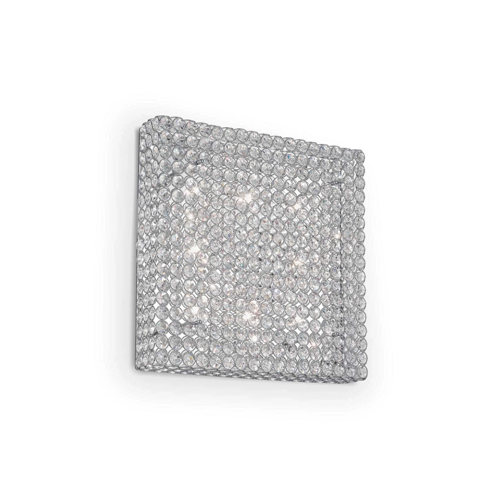Lampada Da Soffitto 8 Luci Admiral In Cormo E Cristalli Incastonati