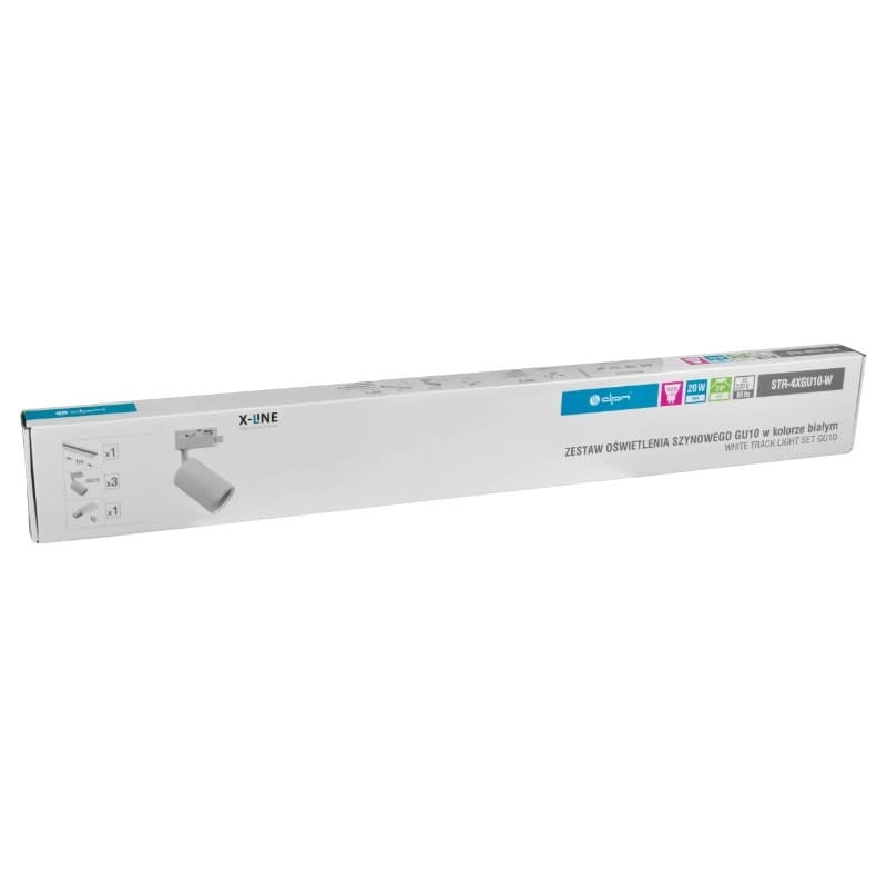 Kit binario bianco X-Line monofase 4 faretti GU10 2x1m DPM