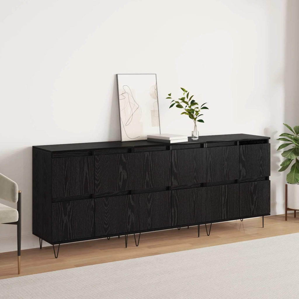 Sideboards 3 pcs Rovere Nero 3394526