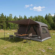Tenda Familiare con tetto Marrone Grigio 420 x 305 x 200 cm 42029002