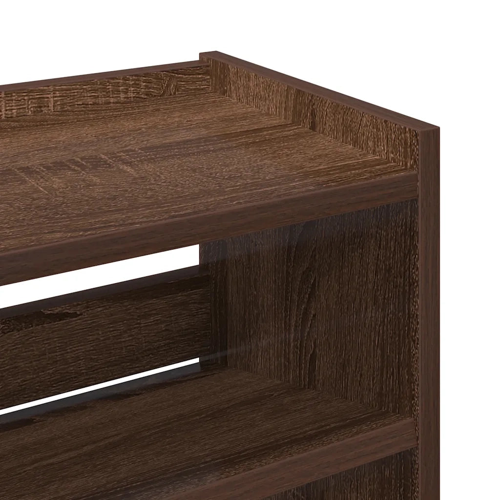 Scarpiera Rovere Marrone 60x25x100 cm in Legno Multistrato 859875
