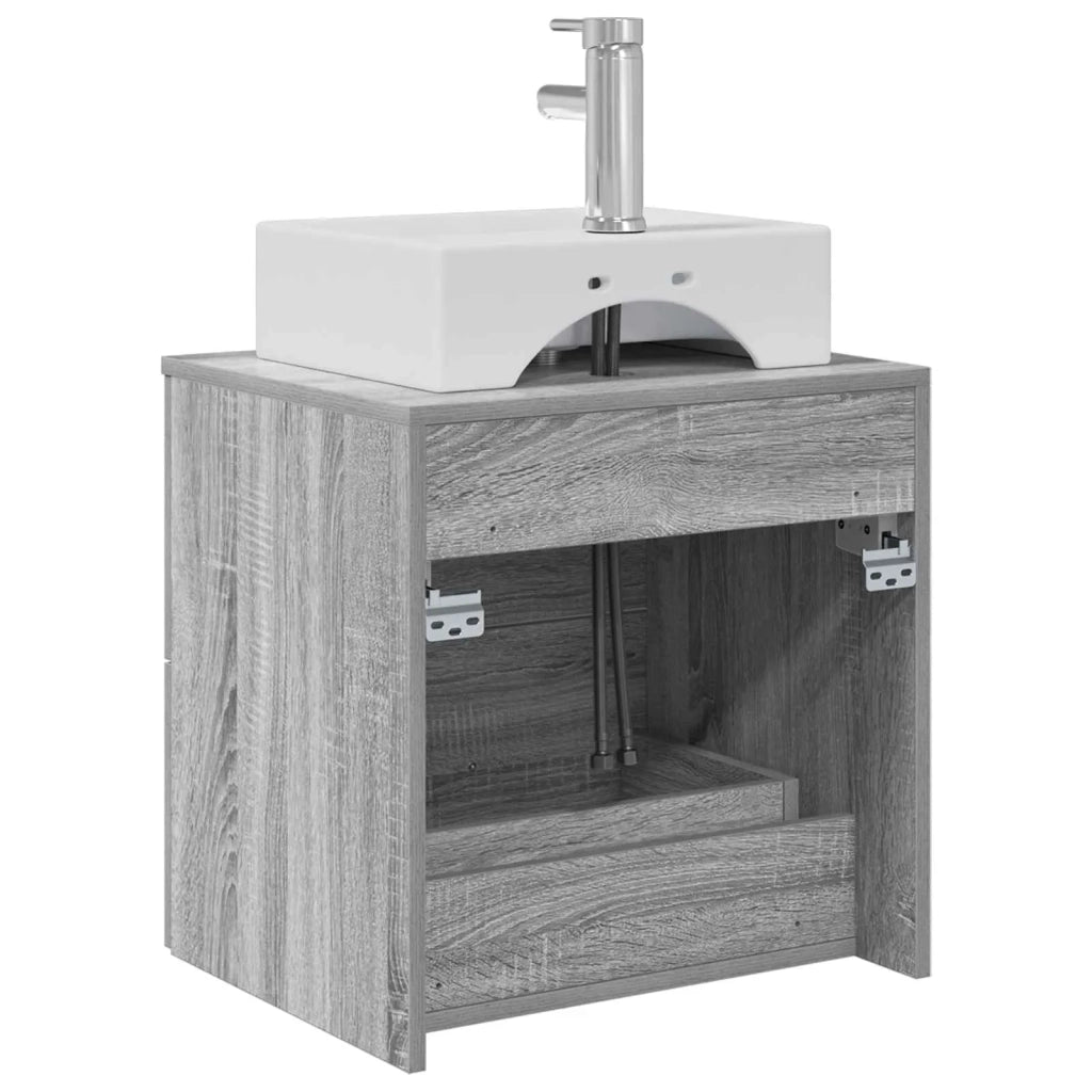 Mobile Lavabo da Parete Sonoma grigio 49,5 x 41 x 62,5 cm