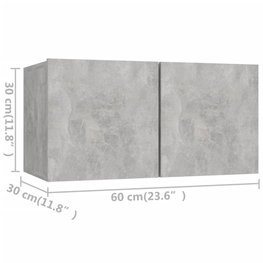 Set di mobili da 6 pezzi tra cui armadio credenza mobile TV televisore per soggiorno camera da letto salotto legno ingegnerizzato grigio 02_0024316