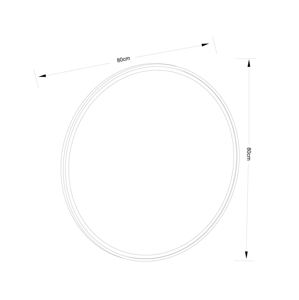 Specchio bagno LED 90x90 cm touch antiappannamento