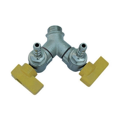 BOLLA MASCHIO 2 RUBINETTI A SQUADRA- 1/2 x 13 Metano DN 15- ENOLG- pezzi 1