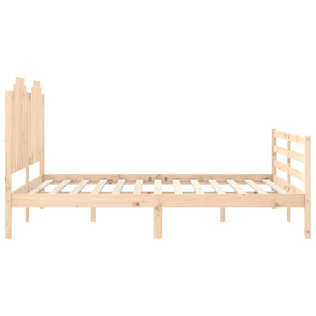 Giroletto con Testiera-Struttura Letto con testiera 160x200 cm in Legno Massello 631990