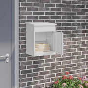 Cassetta per pacchi con porta Bianco 47.5 x 38 x 59 cm Acciaio 874941