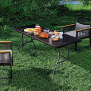 Trade Shop - Tavolo Pieghevole Portatile Rettangolare 180cm Multiuso Campeggio Eventi 4-6 Persone -