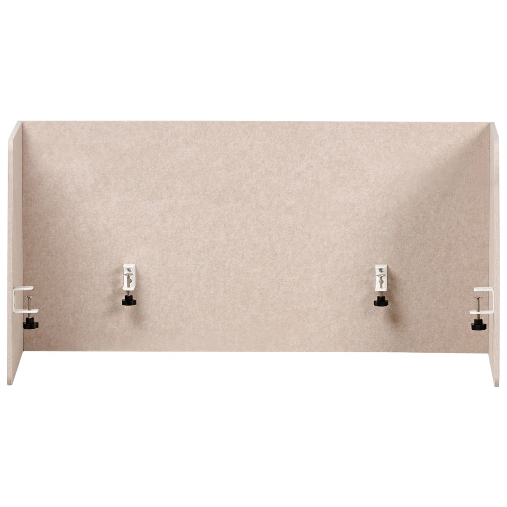 Pannello acustico in tessuto Imbottito 130 x 60 cm beige per scrivania tavolo ufficio
