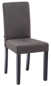 Sedia da pranzo Ina in tessuto grigio scuro,nero