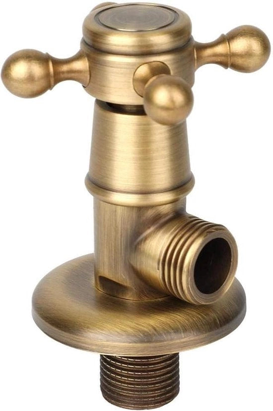 Fissatore Driehoek Klep 1/2G Vintage Goud Hardware Sanitario - Universale Antico Europeo