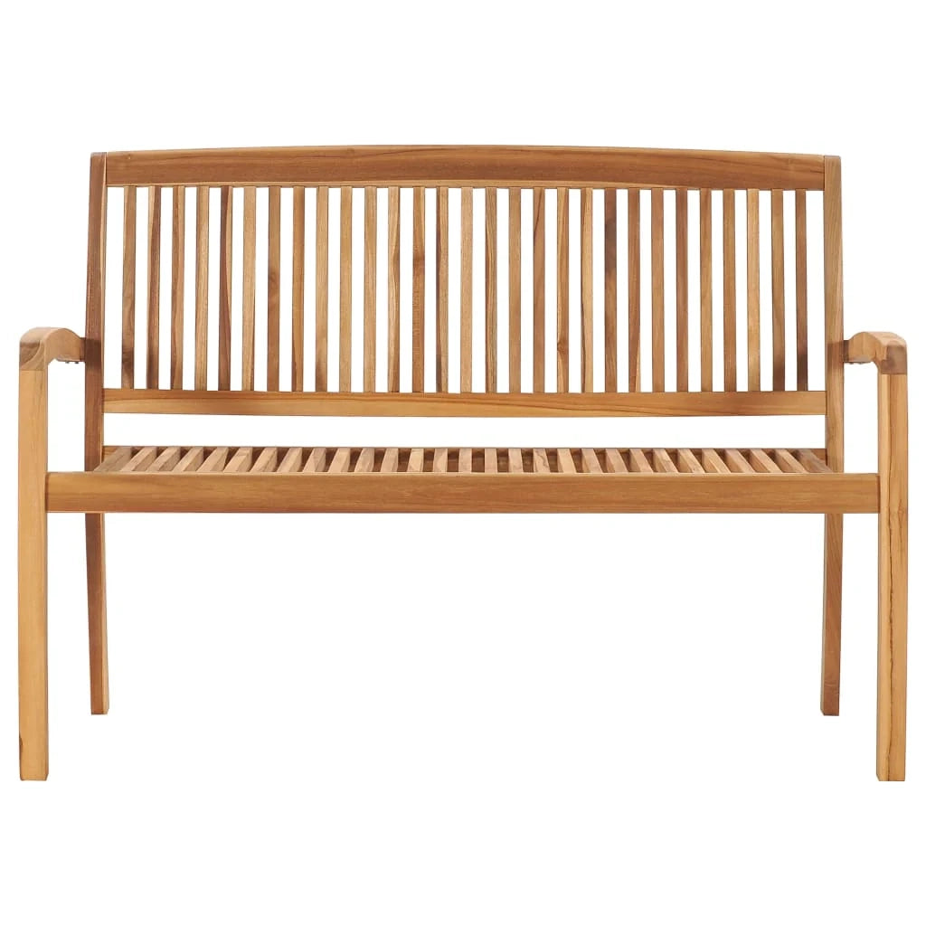 Panca da giardino mobili da esterno per patio mobili da terrazza 128,5 x 57,5 ​​x 90 cm legno massello di teak 02_0011029