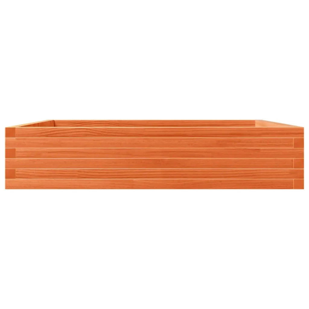 Fioriera Giardino Marrone Cera 110x110x23cm Legno Massello Pino 847215