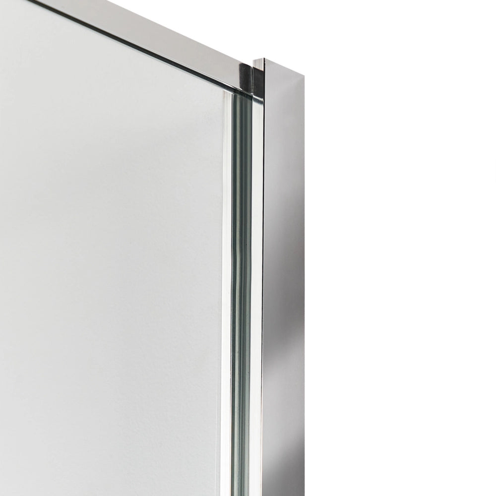 Schermo doccia argento in vetro temperato con cornice in acciaio inox Wet Room Bagno senza porte 100 x 190 cm