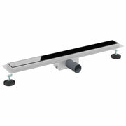 Drenaggio doccia con copertura in vetro Nero 70 cm CFW9018886