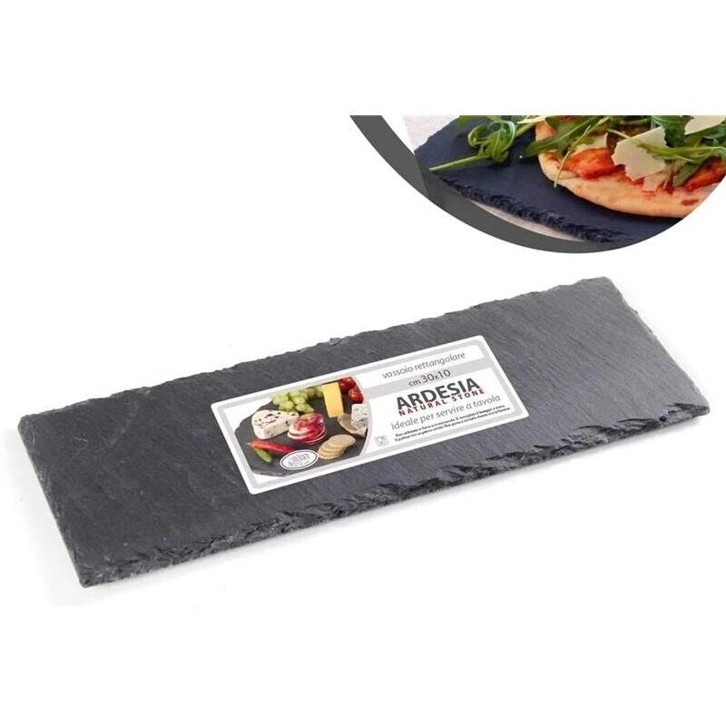 VASSOIO RETTANGOLARE REALIZZATO IN ARDESIA 30 X 10 CM