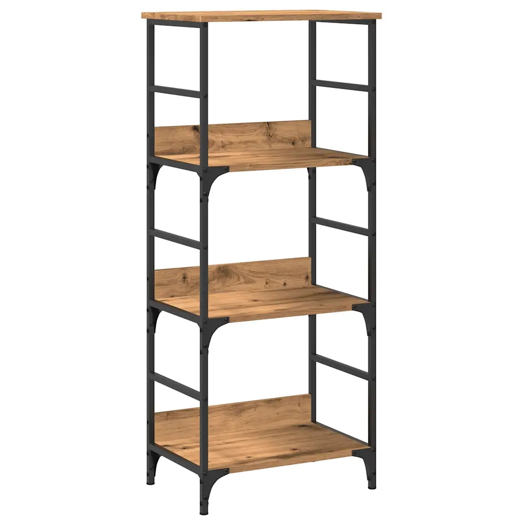 Libreria-Scaffale per Libri-Mobile di Stoccaggio Rovere Artigianale 50x33x117,5 cm Legno Multistrato