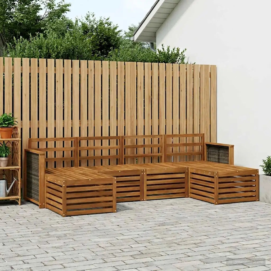Set divani Legno di Acacia Massello 3384675