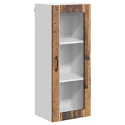 Pensile da cucina | Mobile in vetro da parete LUCCA Legno antico 40 x 31 x 100 cm