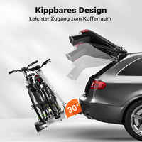 Portabici auto universale per 2 biciclette, porta bici per auto pieghevole, portata max 60 kg, con protezione antifurto