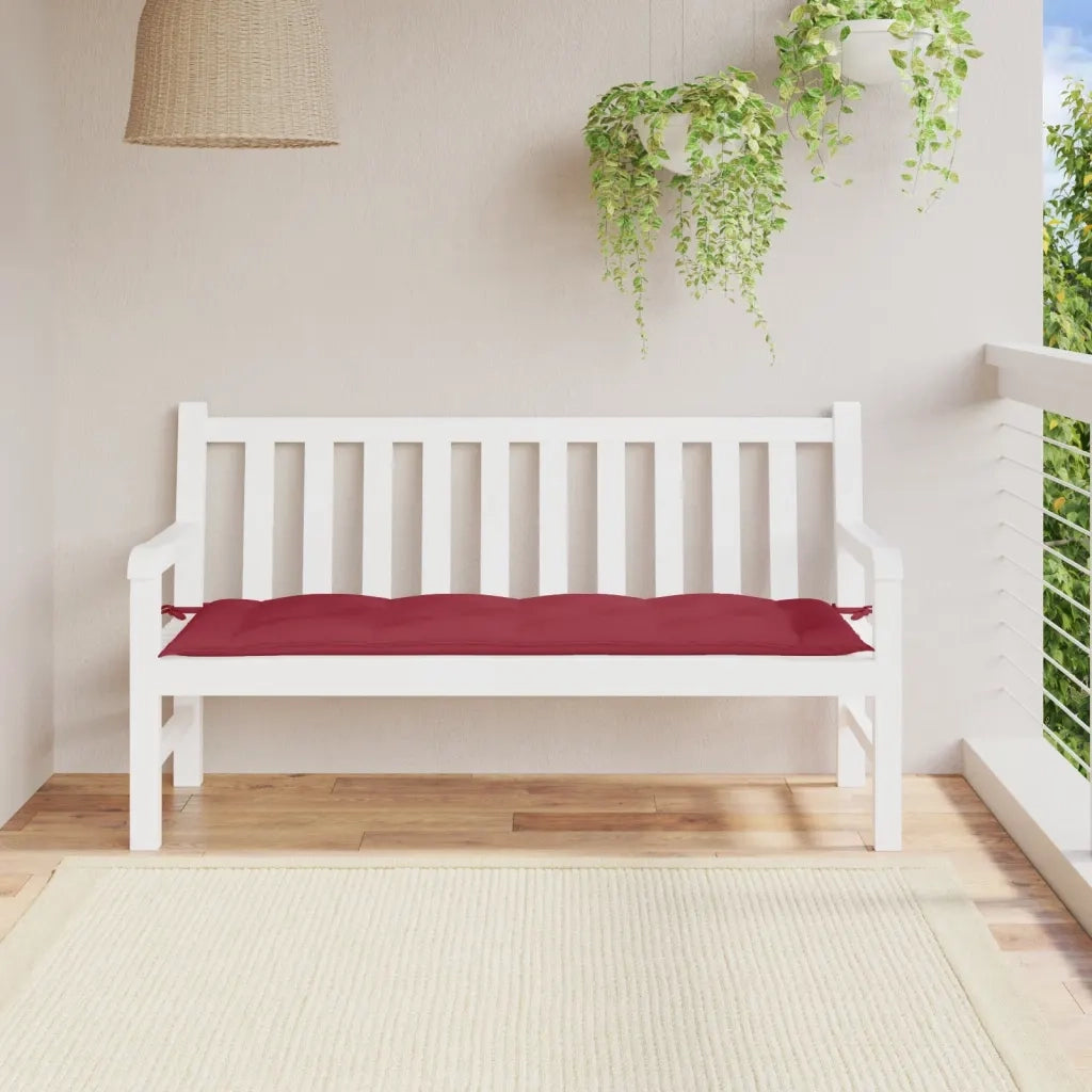 Cuscino per Panca-Cuscini per panchina Rosso Vino 150x50x7 cm in Tessuto Oxford