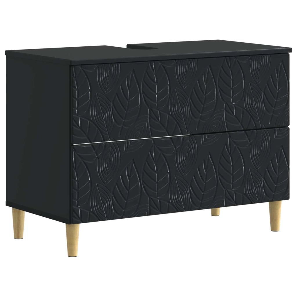 Set di armadietti da bagno in 3 pezzi DELFT Nero 3417784