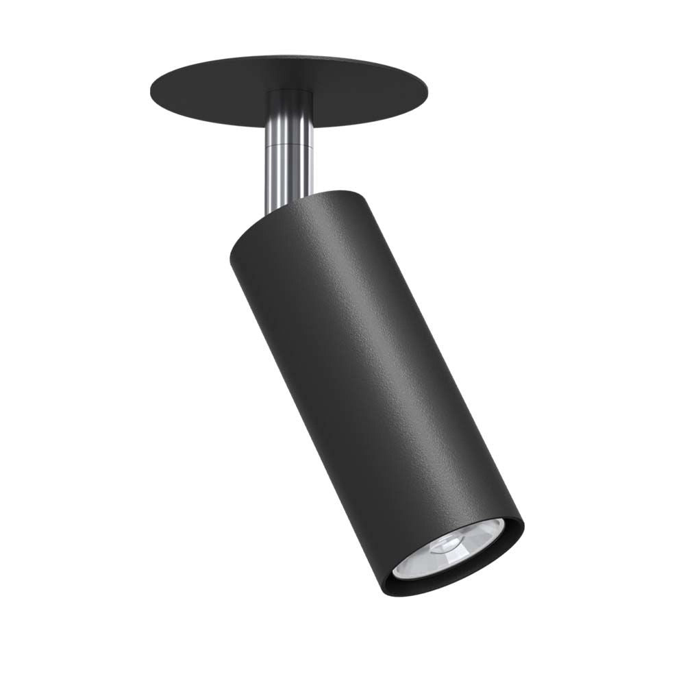Faretto incasso orientabile nero/cromo GU10 4W Brosline