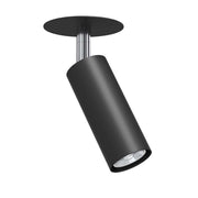 Faretto incasso orientabile nero/cromo GU10 4W Brosline