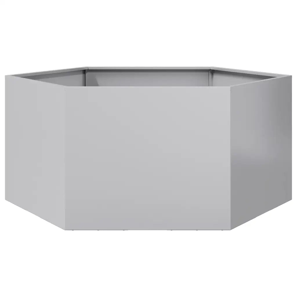 Fioriera da Giardino Esagono 104x90x45 cm in Acciaio Zincato 851134