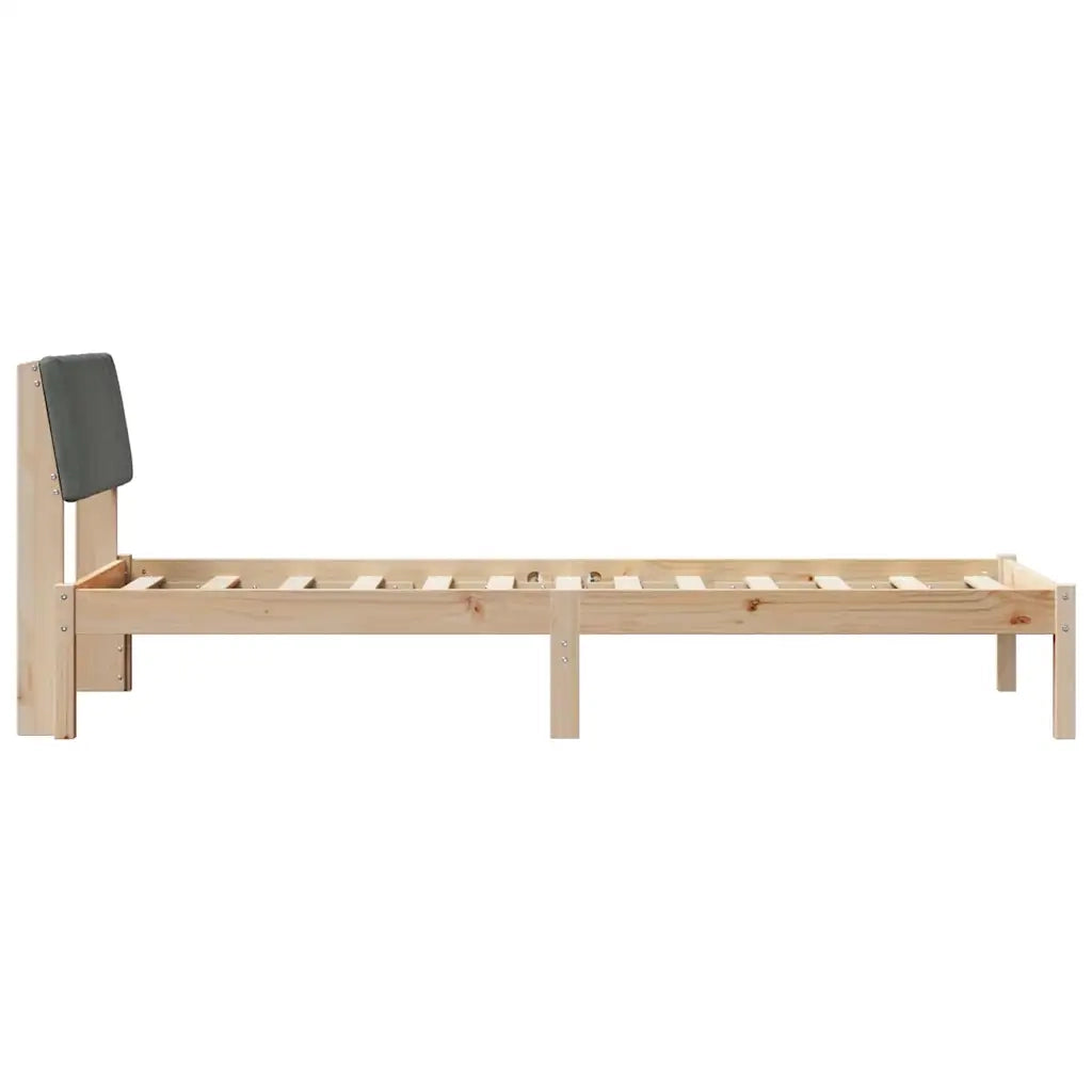Struttura del Letto marrone e grigio scuro 75 x 190 cm