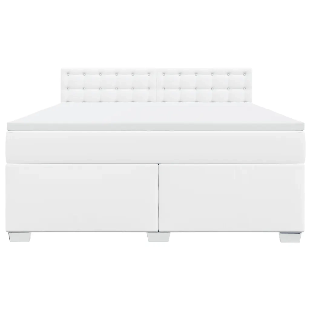 Giroletto a Molle con Materasso Bianco 180x200 cm in Similpelle 3286133