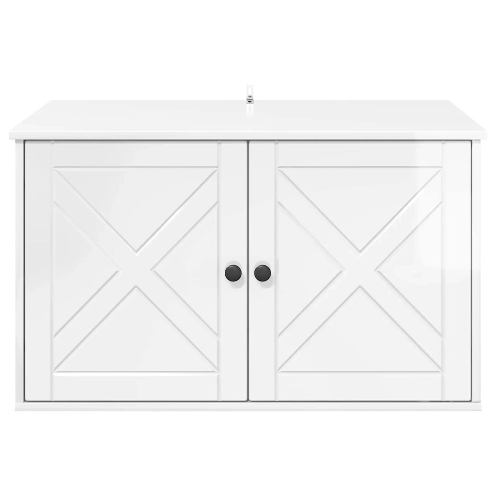 Casa per Gatti Bianco Lucido 85 x 55 x 50 cm Legno multistrato 8000729