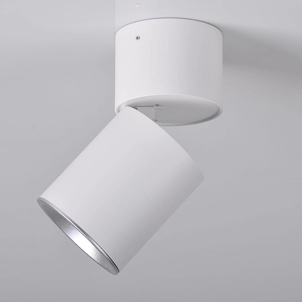 Spot da superficie orientabile GU10 bianco/argento Astra Polux