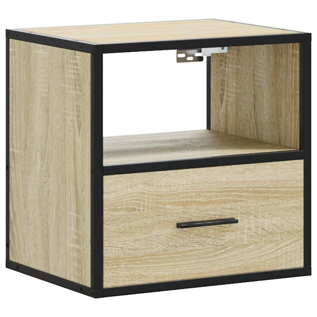 Comodino a Muro Rovere Sonoma 40x31x39,5 cm 848736