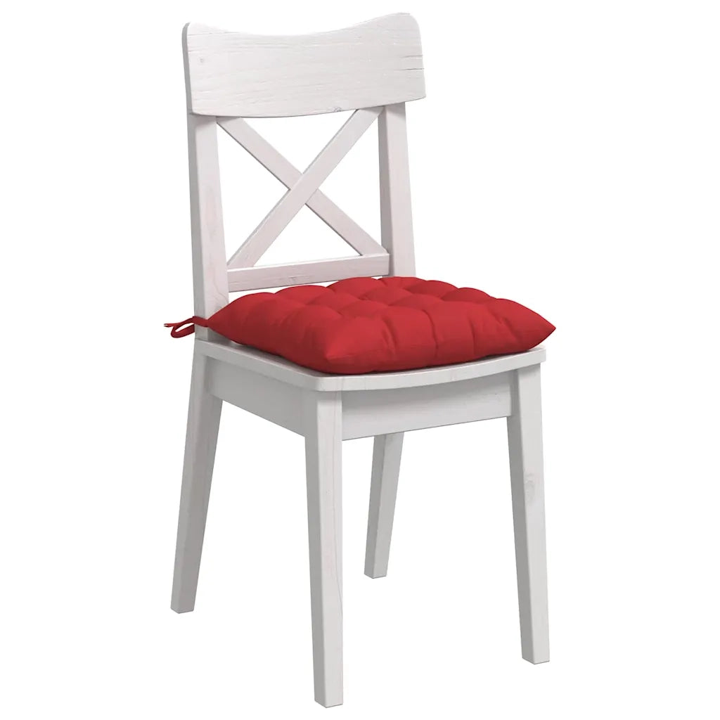Cuscini per Seduta 4 pcs Rosso 40 x 40 x 6 cm Tessuto 42015158