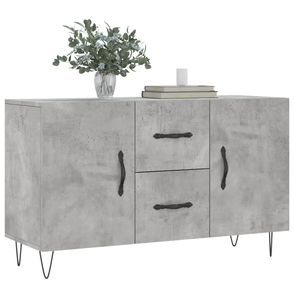 Credenza | Madia | Buffet da pranzo | Armadio da pranzo Grigio Cemento 100x36x60 cm in Legno Multistrato