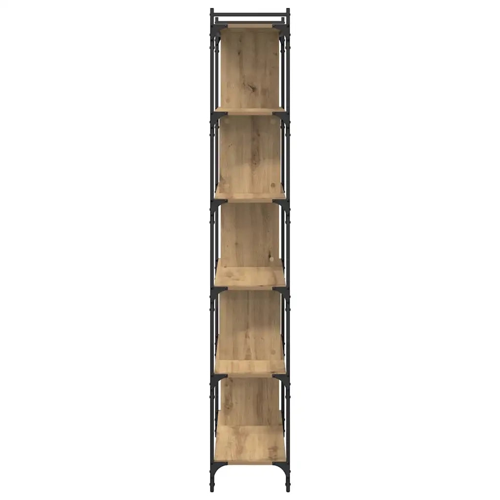 Libreria-Scaffale per Libri-Mobile di Stoccaggio rovere artigianale 76 x 32 x 192 cm Legno multistrato