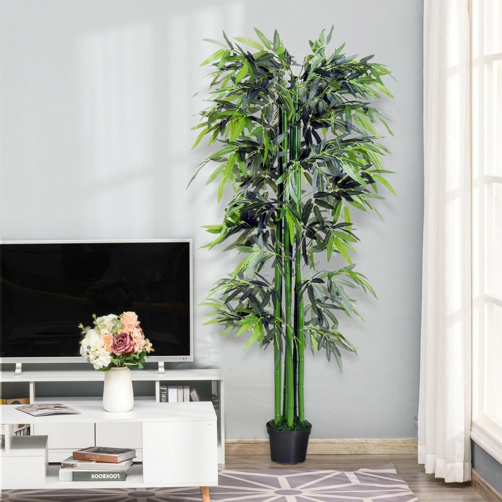 Pianta di Bamb¨´ Artificiale in Vaso da 180cm per Interni ed Esterni