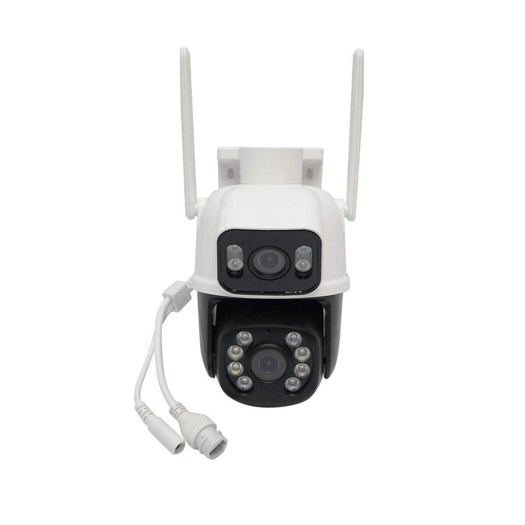 Telecamera di videosorveglianza intelligente P2P, WIFI, esterno 6MP 1080P, doppia lente, sensore di movimento PTZ, ruotabile a 360 gradi, applicazione ICSee