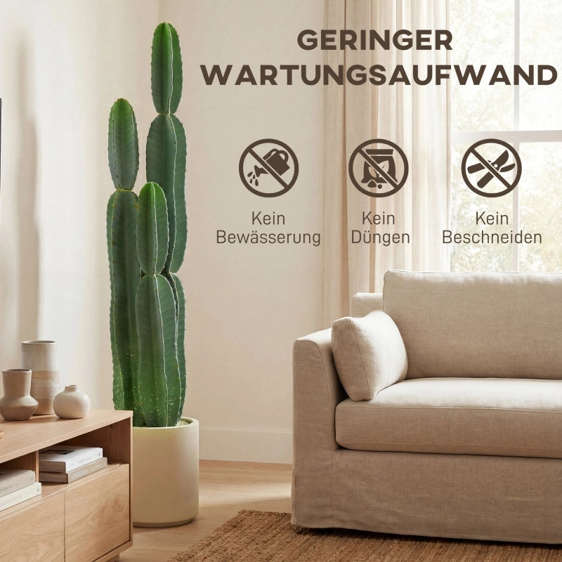 Pianta di cactus artificiale, grande, 111 cm, pianta artificiale in vaso per ufficio o soggiorno